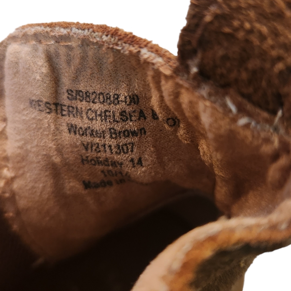 Gap Western Chelsea Boot Brown Suede Leather Size 7 - Picture 8 of 10